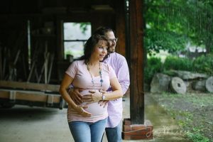 engagement session during a storm