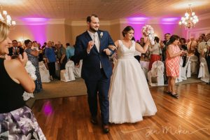 bride and groom introductions into the reception