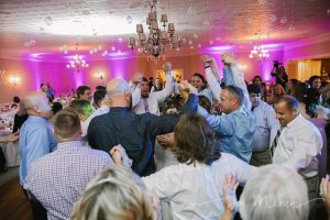 guests dancing at the wedding reception at the indiana country club in indiana county pa money dance